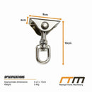 360 Degree Swivel Swing Hanger with Stainless Steel Hook for Ceiling Heavy Duty Hanging Gym Equipment - ONLINE ONLY