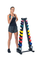 Fortress 10 Pair A-Frame Vinyl Dumbbell Support Rack