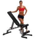 Body-Solid Flat Incline Decline Bench with Wheels for easy stow away.