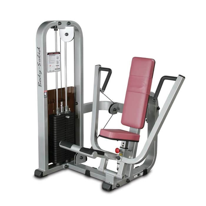 Body-Solid Chest Press With Black Or Red Pad