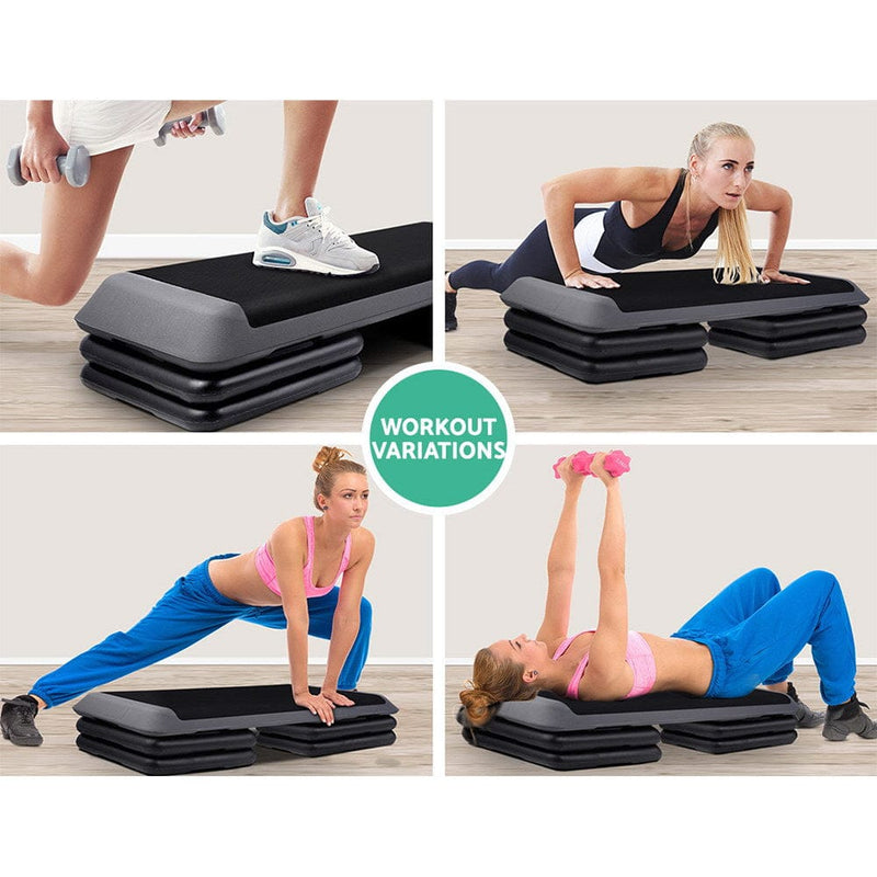 EFit 3 Level Aerobic Step Exercise Stepper 110cm Gym Home Fitness- ONLINE ONLY