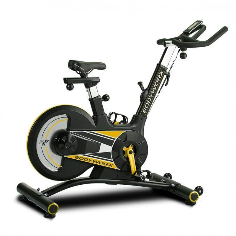 Bodyworx 850 Rear Drive Indoor Cycle - Rear Drive Indoor Cycle (Yellow / Black) with Console