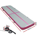 E FIT GoFun 3X1M Inflatable Air Track Mat with Pump Tumbling Gymnastics Pink [ONLINE ONLY]