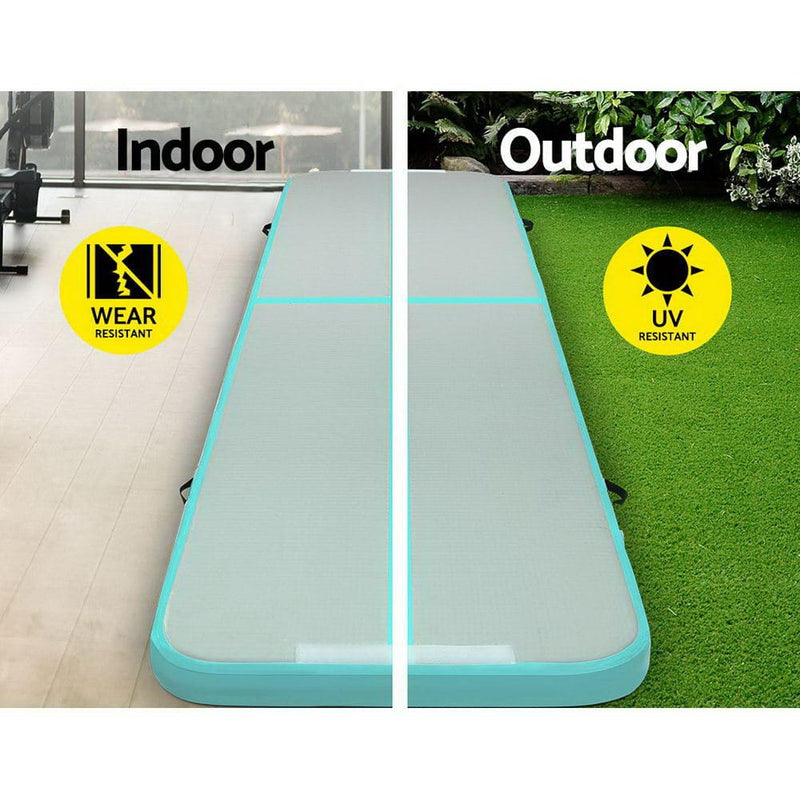 GoFun 4X1M Inflatable Air Track Mat with Pump - Green [ONLINE ONLY]
