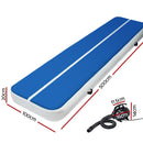E FIT 5X1M Inflatable Air Track Mat 20CM Thick with Pump Tumbling Gymnastics Blue [ONLINE ONLY]