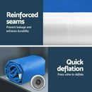 E FIT 5X1M Inflatable Air Track Mat 20CM Thick with Pump Tumbling Gymnastics Blue [ONLINE ONLY]