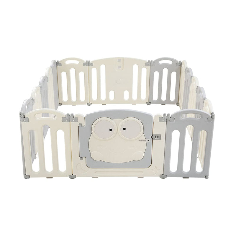 Keezi Baby Playpen 16 Panels Foldable Toddler Fence Safety Play Activity Centre -ONLINE ONLY