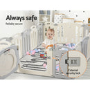 Keezi Baby Playpen 16 Panels Foldable Toddler Fence Safety Play Activity Centre -ONLINE ONLY