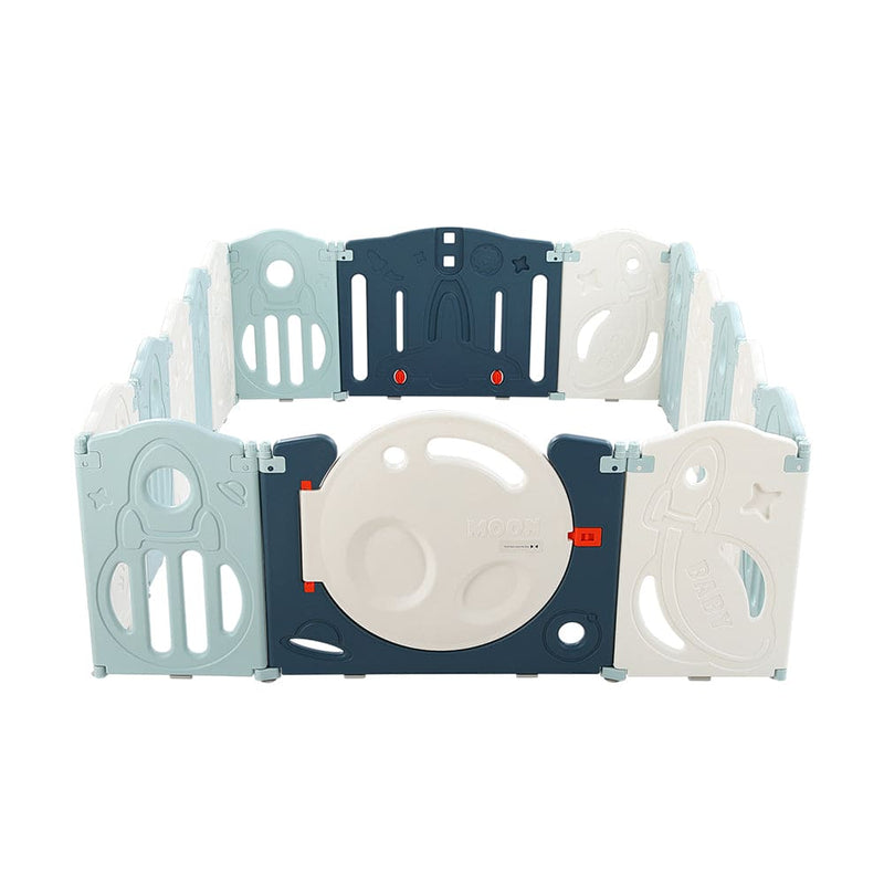 Keezi Baby Playpen 16 Panels Foldable Toddler Fence Safety Play Activity Barrier - ONLINE ONLY