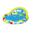 Bestway Kids Pool 120x117x46cm Inflatable Play Swimming Pools w/ Canopy 45L - ONLINE ONLY