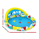 Bestway Kids Pool 120x117x46cm Inflatable Play Swimming Pools w/ Canopy 45L - ONLINE ONLY
