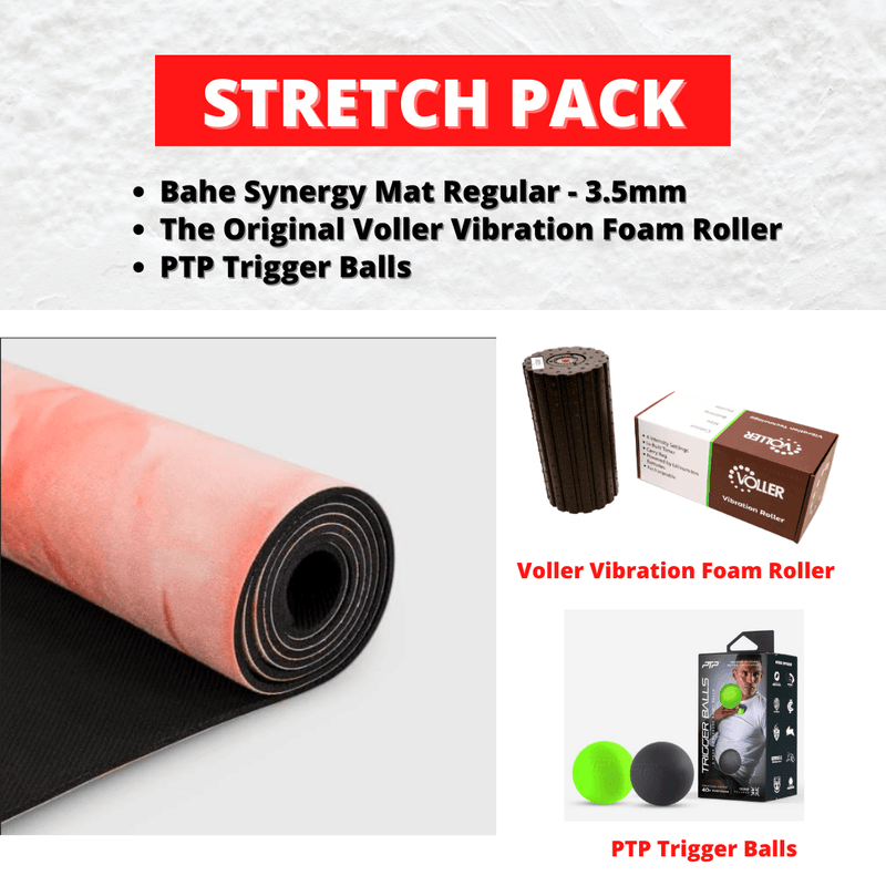 STRETCH PACK: Synergy Mat Regular (3.5mm) with Original Voller Vibration Foam Roller and PTP Trigger Balls