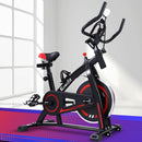 Spin Exercise Bike Flywheel Fitness Commercial Home Workout Gym Machine Bonus Phone Holder Black [ONLINE ONLY]