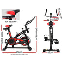 EFit Spin Bike Exercise Bike Flywheel Cycling Home Gym Fitness 120kg - ONLINE ONLY