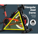 EFit Spin Bike Exercise Bike Flywheel Cycling Home Gym Fitness 120kg - ONLINE ONLY