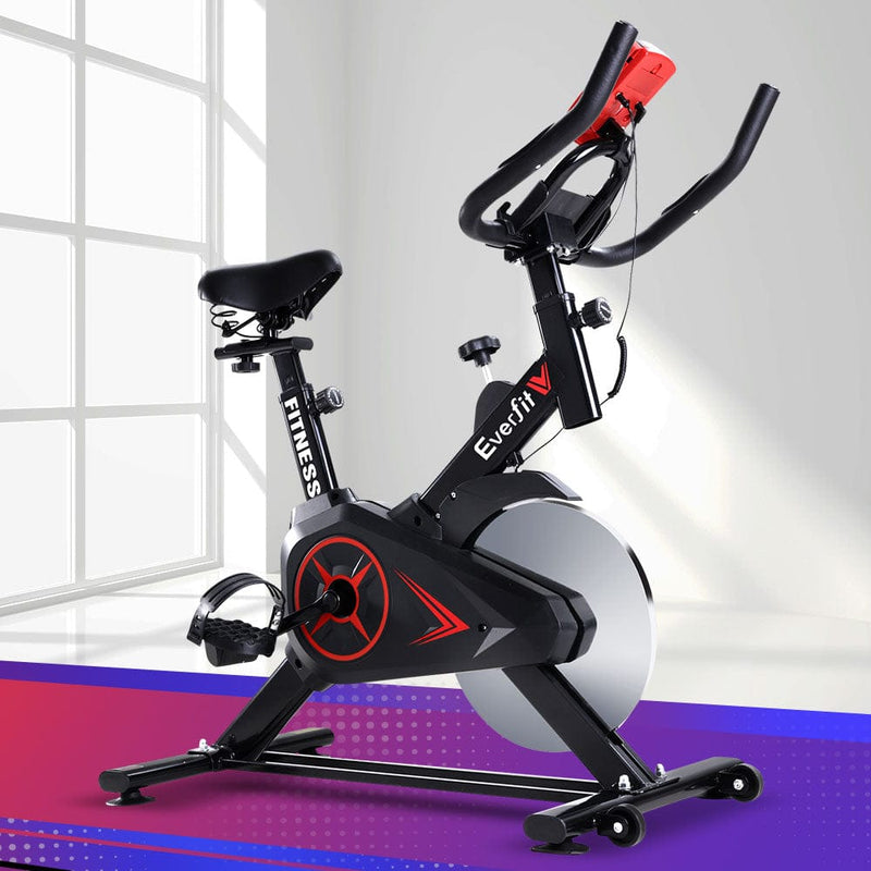 EFit Spin Bike Exercise Bike Flywheel Cycling Home Gym Fitness Machine - ONLINE ONLY