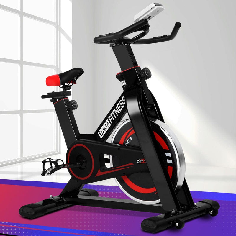 EFit Spin Bike Exercise Bike Flywheel Cycling Home Gym Fitness Indoor Cardio - ONLINE ONLY