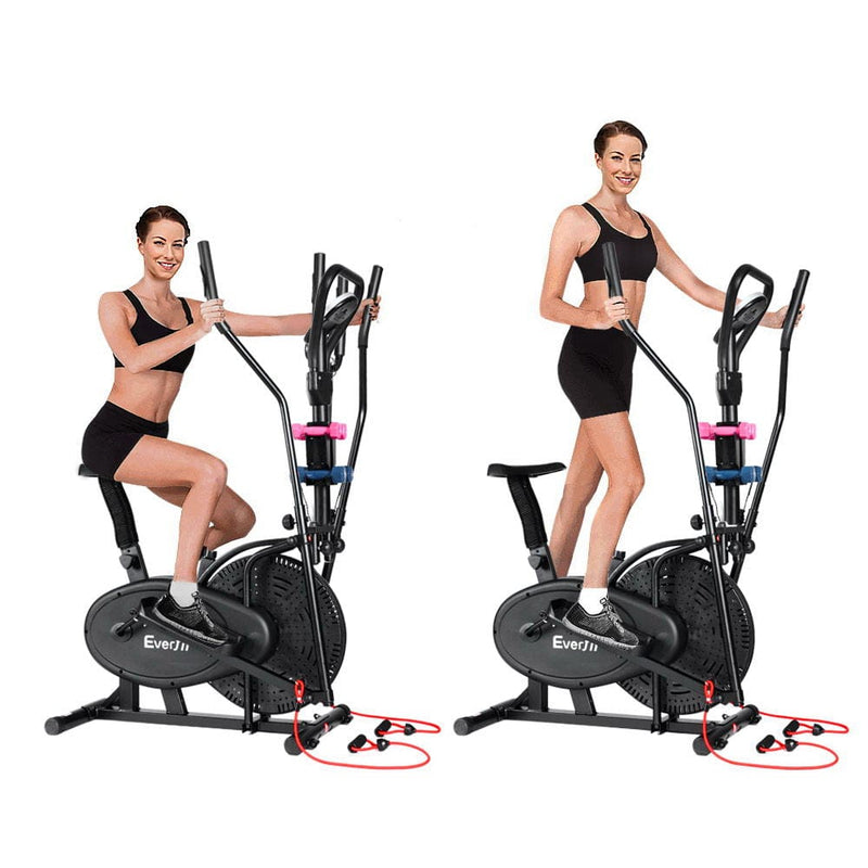 EFit Exercise Bike 6 in 1 Elliptical Cross Trainer Home Gym Indoor Cardio - ONLINE ONLY