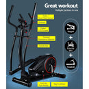 EFit Exercise Bike Elliptical Cross Trainer Home Gym Fitness Machine LCD- ONLINE ONLY