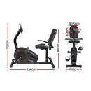 EFit Exercise Bike Magnetic Recumbent Indoor Cycling Home Gym Cardio 8 Level- ONLINE ONLY