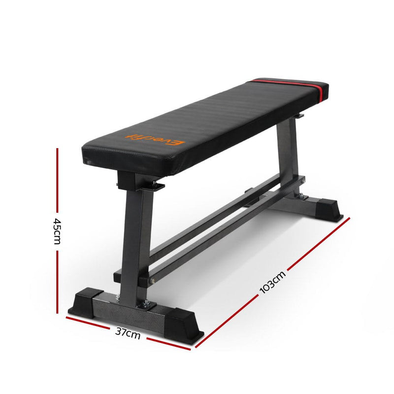 EFit Weight Bench Flat Bench Press Home Gym Equipment 300kg Capacity- Online Only