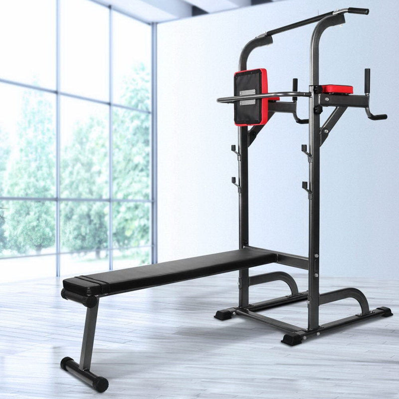 EFit Weight Bench Chin Up Bar Bench Press Home Gym 380kg Capacity- ONLINE ONLY