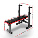 EFit Weight Bench Squat Rack Bench Press Home Gym Equipment 200kg- ONLINE ONLY