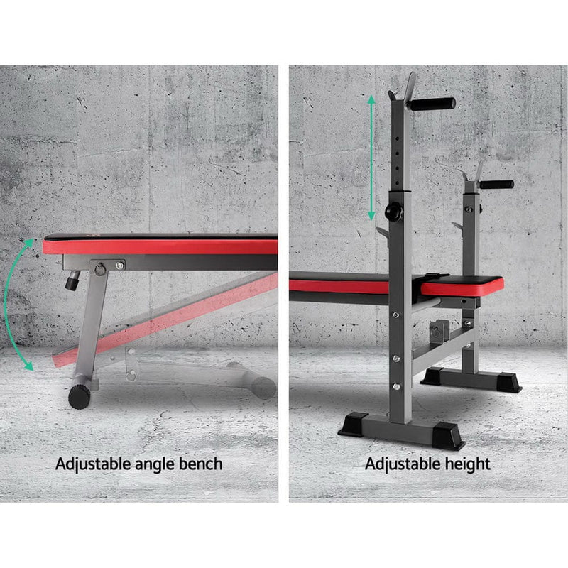EFit Weight Bench Squat Rack Bench Press Home Gym Equipment 200kg- ONLINE ONLY