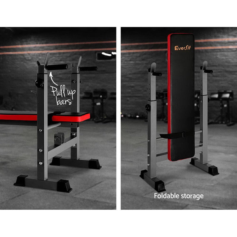 EFit Weight Bench Squat Rack Bench Press Home Gym Equipment 200kg- ONLINE ONLY