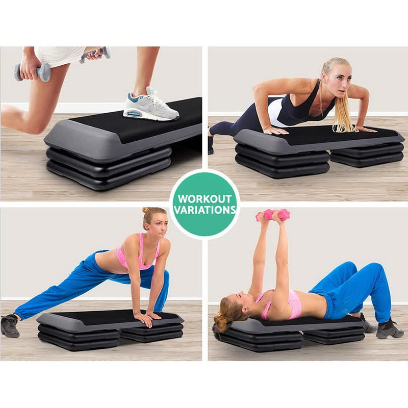 EFit 2X Aerobic Step Riser Exercise Stepper Block Gym Home Fitness- ONLINE ONLY