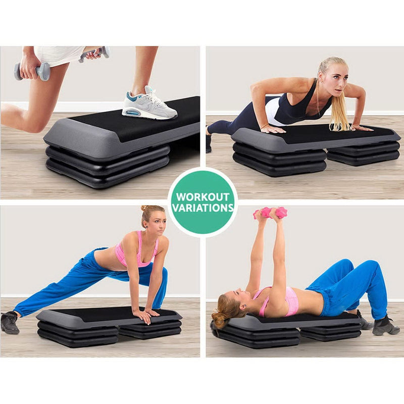 Step Riser Set EFit 2X Aerobic Step Riser Exercise Stepper Block Gym Home Fitness ...