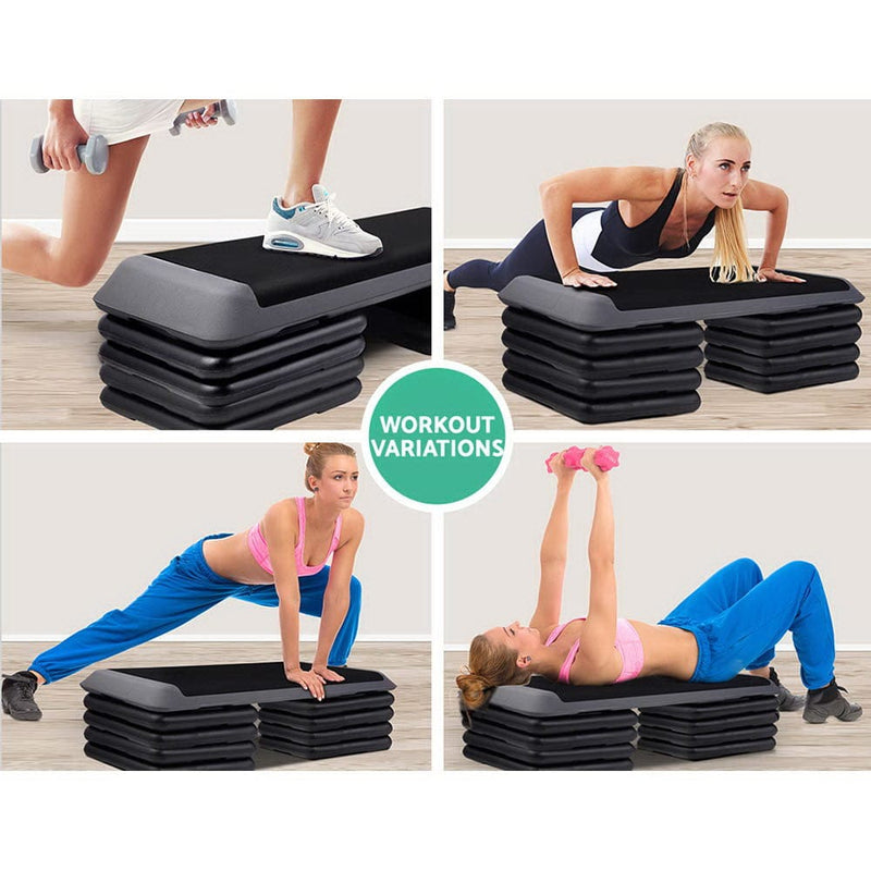 EFit 4X Aerobic Step Riser Exercise Stepper Block Gym Home Fitness- ONLINE ONLY