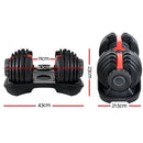 EFit24kg Dumbbells Adjustable Dumbbell Weight Plates Home Gym 2pcs- ONLINE ONLY