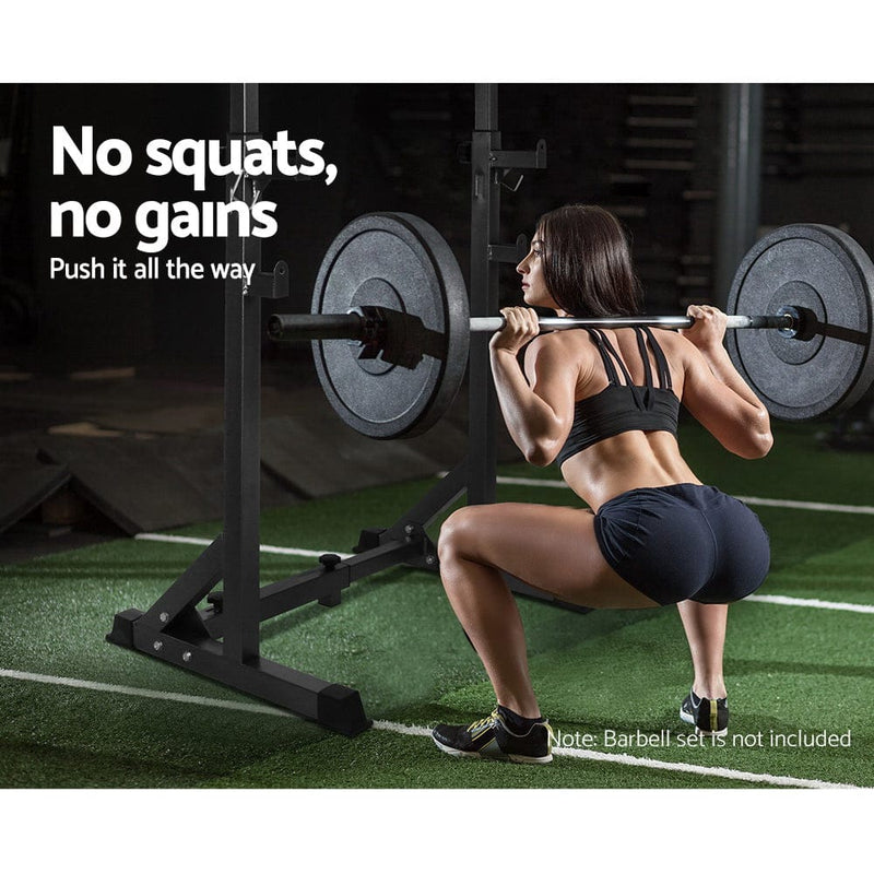 EFit Weight Bench Adjustable Squat Rack Home Gym Equipment 300kg- ONLINE ONLY
