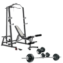 BUNDLE: Bench & Rack Combo with 50KG Barbell/Dumbbell Set