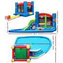 Happy Hop Inflatable Water Slide Jumping Trampoline Castle Bouncer Toy Splash - ONLINE ONLY