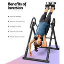 EFit Inversion Table Gravity Exercise Inverter Back Stretcher Home Gym Grey- ONLINE ONLY