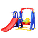 Keezi Kids Slide Swing Set Basketball Hoop Outdoor Playground Toys 120cm Blue - ONLINE ONLY