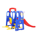 Keezi Kids Slide Swing Set Basketball Hoop Outdoor Playground Toys 120cm Blue - ONLINE ONLY