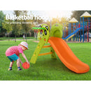 Keezi Kids Slide Set Basketball Hoop Indoor Outdoor Playground Toys 100cm Orange - ONLINE ONLY