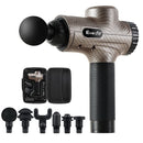 Massage Gun 6 Heads LCD Electric Massager - Black & Gold [ONLINE ONLY]