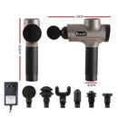 Massage Gun 6 Heads LCD Electric Massager - Black & Gold [ONLINE ONLY]