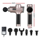 EFit Massage Gun 30 Speed 6 Heads Vibration Muscle Massager Chargeable Gold- ONLINE ONLY