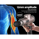 EFit Massage Gun 30 Speed 6 Heads Vibration Muscle Massager Chargeable Gold- ONLINE ONLY