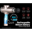 EFit Massage Gun 30 Speed 6 Heads Vibration Muscle Massager Chargeable Gold- ONLINE ONLY