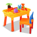 Keezi Kids Sandpit Pretend Play Set Sand Water Table Chair Outdoor Beach Toy - ONLINE ONLY