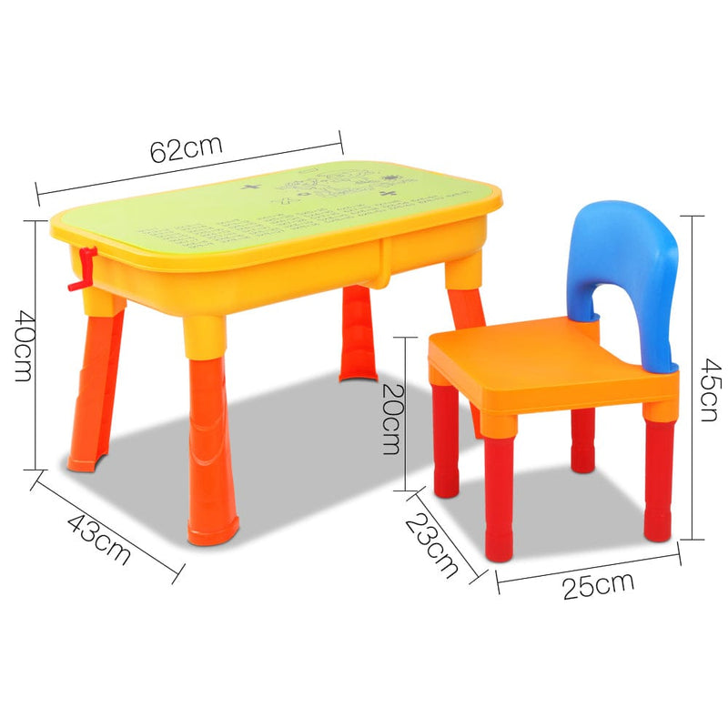 Keezi Kids Sandpit Pretend Play Set Sand Water Table Chair Outdoor Beach Toy - ONLINE ONLY