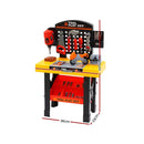 Keezi Kids Pretend Workbench DIY Tools 54 Piece Children Role Play Toys Black - ONLINE ONLY