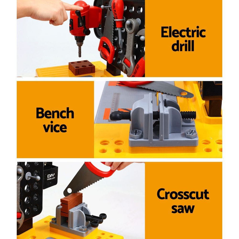 Keezi Kids Pretend Play Set Workbench Tools 54pcs Builder Work [ONLINE ONLY]