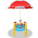 Keezi Kids Sandpit Pretend Play Set Water Sand Table Children Outdoor Toy Umbrella - ONLINE ONLY